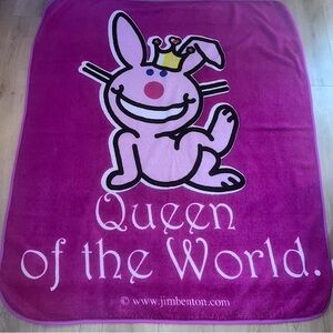 RARE vintage happy bunny blanket